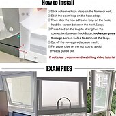 お買い得  窓とドアの画面-調整可能なDIYファイバーグラスメッシュ窓スクリーン、ジッパー開閉付き - ペット用手作り昆虫、非接着ループとフックストラップでカスタマイズ可能なサイズに切れるシートメッシュ