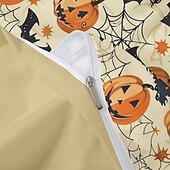 halpa Pussilakanasetit-halloween beige pussilakanasetti - ihastuttava kurpitsaprintti makuuhuoneesi sisustamiseen - sisältää pussilakanan ja tyynyliinat - pehmeä ja mukava kangas - täydellinen lisäämään juhlaa tilaan
