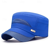 preiswerte Herrenhüte-Herren Schiebermütze Sonnenhut Kappe Marineblau Blau Polyester Modisch Brautkleider schlicht Strasse Täglich Glatt Einstellbar Sonnenschutz Atmungsaktiv