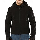 economico Softshell, pile e giacche da escursionismo-Per uomo Giacca in pile da escursione Inverno All&#039;aperto Caldo Morbido Comodo Giacche in pile Giacca leggera Cerniera intera Scalate Campeggio / Escursionismo / Speleologia Viaggi Nero Marrone Verde