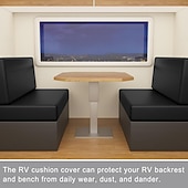 זול כיסוי ספה-100% עמיד למים כיסויי כריות ל-Rv Dinette, כיסויי כריות מחנאות לפטיו חיצוני גינה דשא חצר כיסוי ספסל ל-Rv כיסוי ספה