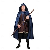levne Pláště a pláštěnky-Retro Středověké Renesanční Přehoz Viking Ranger Elfí Lukostřelba Maškarní kostým Pánské Dámské Keltské Viking Fantazie Plesová maškaráda Večírek Dospělí Přehoz