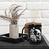 economico Tazze e tazzine-tazza con teschio regali goth da 13 once per donne regali con teschio per donne - regali da strega regali con teschio per uomo tazza da caffè con teschio grande e unica - decorazione goth tazza goth - tazza con teschio regali gotici per uomini regali per