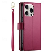 お買い得  iPhone用ケース-電話 ケース 用途 iPhone 16 iPhone 15 プロマックスプラス iPhone 14 13 12 11 Pro Max Plus Mini SE バックカバー スタンド付き 磁石バックル ジッパ－ レトロ風 TPU PUレザー