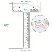 economico Forniture per ufficio-Righello quadrato a T in acrilico trasparente per creazione e disegno di precisione Righello manuale per misurazioni trasparenti da 6 pollici