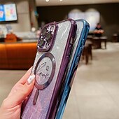 Недорогие Чехлы для Samsung-телефон Кейс для Назначение SSamsung Galaxy айфон 16 iPhone 15 14 Pro Max Plus iPhone 13 12 11 Pro Max Кейс на заднюю панель Магнитный адсорбционный футляр