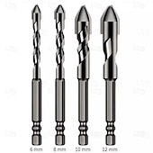 economico Strumenti manuali-set di punte elicoidali eccentriche ad alta resistenza - acciaio ad alta velocità per legno, plastica e metallo - strumento di filettatura versatile e durevole - dimensioni disponibili 6 mm, 8 mm, 10