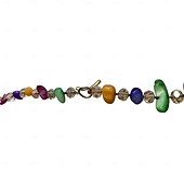 baratos Acessórios de penteados-Arco-íris cristal doce cor 120 cm de comprimento colar suéter nicho de corrente