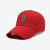 preiswerte Baseballkappe für Herren-Herren Cap Basecap Sonnenhut Kappe Schwarz Rote Polyester Modisch Brautkleider schlicht Strasse Täglich Buchstabe Einstellbar Sonnenschutz Atmungsaktiv