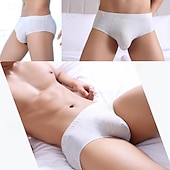 cheap Men&#039;s Briefs Underwear-Men&#039;s 1 PCS Boxers Underwear Boxer Shorts Modal Breathable Soft Comfortable Plain Mid Rise Black White