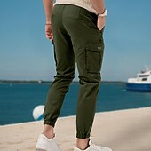 Муж. Брюки карго Тактические штаны Штаны Пуговицы Мульти карман Эластичные манжеты Полотняное плетение Пригодно для носки на открытом воздухе Повседневные Отдых и туризм Мода Классика Черный Белый Недорогие Брюки карго-Муж. Брюки карго Тактические штаны Штаны Пуговицы Мульти карман Эластичные манжеты Полотняное плетение Пригодно для носки на открытом воздухе Повседневные Отдых и туризм Мода Классика Черный Белый