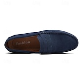 cheap Men&#039;s Slip-ons &amp; Loafers-Men&#039;s Loafers &amp; Slip-Ons Suede Shoes Plus Size Penny Loafers Driving Loafers Casual Outdoor Daily Suede Loafer Black Burgundy Navy Blue Summer Spring