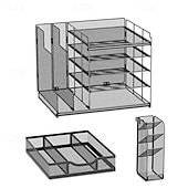 economico Forniture per ufficio-scaffale per documenti da ufficio scaffale da tavolo multistrato scaffale per archiviazione di file per forniture per ufficio
