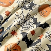 halpa Pussilakanasetit-halloween beige pussilakanasetti - ihastuttava kurpitsaprintti makuuhuoneesi sisustamiseen - sisältää pussilakanan ja tyynyliinat - pehmeä ja mukava kangas - täydellinen lisäämään juhlaa tilaan