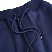 economico Pantaloni della tuta-Per uomo Pantaloni in pile Pantaloni della tuta Jogging Pareggiatore Pantaloni invernali Tasche A cordoncino Vita elastica Tinta unica Caldo Lunghezza intera Giornaliero Informale Più velluto Morbido