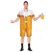 olcso Vicces jelmez-Oktoberfest Ruhák Öltönyök és blézerek Ing Októberi fesztivál bajor bajor Wiesn Hagyományos stílus Meadows Páros Férfi Női Hagyományos stílusú ruha