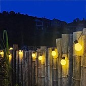economico Striscie luci ad energia solare-stringa di lampadine solari impermeabili per esterni natale g50 lampadina luce matrimonio giardino fata luce festa di natale vacanza campeggio esterno balcone decorazione del paesaggio