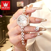 cheap Quartz Watches-New Olevs Olevs Brand Fashion Trend Women&#039;S Watches Calendar With Diamonds Simple Leisure Quartz Watch Waterproof Sports Versatile Women&#039;S Wristwatches