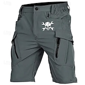 baratos bermuda cargo estampada masculina-Homens Estampas Abstratas Bermuda Cargo Shorts de trabalho Cintura Média Roupa de rua Inovador Casual Diário Para Noite Com Cordão Bolsos laterais Cintura elástica Designer Roupa