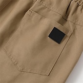 お買い得  カーゴパンツ-男性用 カーゴパンツ ジョガー ズボン カジュアルパンツ ドローストリング 弾性ウエスト 伸縮袖口 平織り スポーツ・アウトドア ランニング ストリートファッション いい結果になる アーミーグリーン ブラック