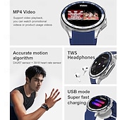 abordables Montres connectées-696 DTWatchX Montre intelligente 1.43 pouce Smartwatch Montre Connectée Bluetooth Podomètre Rappel d&#039;Appel Moniteur de Sommeil Compatible avec Android iOS Femme Hommes Mode Mains-Libres Rappel de