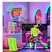 זול תלבושות-רטרו\וינטאג' שנות ה-80 להתאמן סט אביזרים חולצת רשת דייגים תחפושות בגדי ריקוד נשים נשף מסכות מפלגה יום יומי\קז'ואל מצעד הגאווה מבוגרים עליון כפפות עוד אביזרים כל העונות