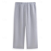 cheap Sweatpants-Men&#039;s Fleece Pants Sweatpants Joggers Trousers Straight Leg Sweatpants Pocket Plain Comfort Breathable Outdoor Daily Going out Fashion Streetwear Black Wine