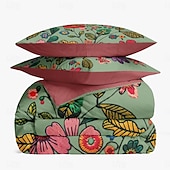 cheap Duvet Cover Sets-Botanical Floral Duvet Cover Set - Includes Duvet Cover and Pillowcases - Elegant Nature-Inspired Design - Soft and Comfortable Fabric - Perfect for Bedroom Decor