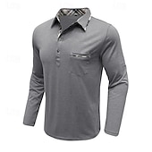 preiswerte Herren Klassisches Polo-Herren Poloshirt Golfhemd Arbeit Casual Kargen Gerippter Polokragen Kurzarm Basic Modern Farbblock Patchwork Taste Frühling Sommer Regular Fit Hellgelb Hellblau Meerblau Violett Rubinrot Aprikose