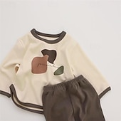 billiga Kläder för pojkar-Pojkar 3D Grafisk Tecknat Sweatshirt &amp; Sweatpants Set Träningsoveraller Långärmad Vår Höst Dagligen Ledigt Komfort Barn 4-12 år Rund hals Utomhus Semester Skräddarsydd passform
