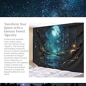cheap Forest Tapestry-Trippy Forest Hanging Tapestry Wall Art Large Tapestry Mural Decor Photograph Backdrop Blanket Curtain Home Bedroom Living Room Decoration