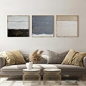 preiswerte Landschaftsgemälde-handgemaltes Ölgemälde beige braun Malerei braun Wabi Sabi Kunstwerk strukturiertes Ölgemälde beige Ölgemälde braun abstraktes Ölgemälde Leinwandkunst moderne horizontale Dekorkunst