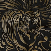 cheap Animal Print-Men's Tiger Button Up Shirt Printed Shirts Long Sleeve Casual Daily Party Holiday Spring &amp; Summer Fall Winter Turndown Buttons Print Blue Purple Gold Gray