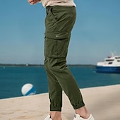 Муж. Брюки карго Тактические штаны Штаны Пуговицы Мульти карман Эластичные манжеты Полотняное плетение Пригодно для носки на открытом воздухе Повседневные Отдых и туризм Мода Классика Черный Белый Недорогие Брюки карго-Муж. Брюки карго Тактические штаны Штаны Пуговицы Мульти карман Эластичные манжеты Полотняное плетение Пригодно для носки на открытом воздухе Повседневные Отдых и туризм Мода Классика Черный Белый