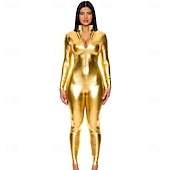 tanie Błyszczące-Garnitury Zentai Kostium Cosplay Kombinezon Dziewczyna motocykl Catwoman Strój karnawałowy Kombinezon zentai Dla par Męskie Damskie seksowny kostium Solidne kolory Spandeks Lateks Kostium na Święta