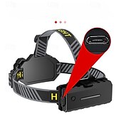 abordables Phares avant-Lampe frontale rechargeable 10 LED torches frontales super lumineuses 22 000 lumens 10 modes lampe frontale ipx4 mains libres capacité mains libres idéale pour le camping et le cyclisme