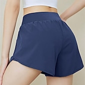 halpa Joogahousut ja pyöräilijät-Naisten Urheilushortsit Joogasortsit Harjoitteluhousut puhelimen taskulla Jooga Kuntosaliharjoitus Pilates Shortsit Musta Sininen Purppura Urheilu Urheiluvaatteet Elastinen Ohut