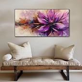preiswerte Blumen-/Botanische Gemälde-Sommerblüten dicke Textur Ölgemälde handgemaltes Ölgemälde lebendige Blumen Ölgemälde handgemachte Wandkunst moderne Boho 3D Messer große Leinwand Dekor Qualität Haus Textur Gemälde