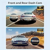 cheap Car DVR-4K Ultra HD 3-Channel Car Recorder 2K1080P1080P inside front and rear 3.19-inch IPS screen Super Night Vision Built-in 5G WiFi and GPS Rear Camera Mirror Flip Function 24-Hour Parking Mode
