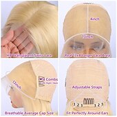 economico Parrucche lace front capelli veri-parrucche bob bionde capelli umani 613 parrucca bob bionda 13x4 hd parrucca bob anteriore trasparente in pizzo per le donne pre pizzicate con i capelli del bambino senza colla parrucca bob taglio