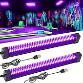 billiga USB Strip-lampor-2st usb uv led blacklight bar 28cm hög intensitet - 385-400nm ultraviolett ljuseffekt för halloween club party disco scenbelysning - lågspänning 5v med på/av-brytare, icke vattentät
