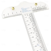 economico Forniture per ufficio-Righello quadrato a T in acrilico trasparente per creazione e disegno di precisione Righello manuale per misurazioni trasparenti da 6 pollici