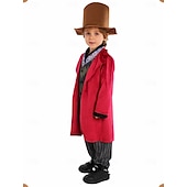 cheap Boys&#039; Costumes-Charlie and the Chocolate Factory Wonka Willy Wonka Cosplay Costume Outfits Cosplay Movie Cosplay for Boys Kid&#039;s Carnival Masquerade Event / Party Masquerade
