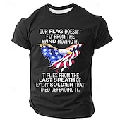 preiswerte Patriotische 250 T-Shirts-Herren 250. Jubiläum Patriotische Veteran Grafik T-Shirt Kurzarm Rundhals Sommer Street-Top