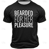 billige Morsomme T-skjorter for menn-Herre Morsom T skjorte Kortermet T skjorte 3D-utskrift Crew-hals Skjorte Årgang Kul Fest Ferie Svart Hvit Rød Sommer Vår Klær S M L XL XXL XXXL