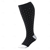 cheap Running Socks-Plus size Compression Socks Athletic Sports Socks Running Socks 1 Pair Color Block Tube Socks Breathable Sweat wicking Comfortable Gym Workout Running Jogging Skateboarding Cycling Sports Dot Nylon
