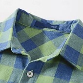 Da ragazzo 3D A quadri Camicie Manica lunga Estate Primavera Di tendenza Essenziale Bambino 4-12 anni Colletto Esterno Informale Giornaliero Standard economico T-shirt e camicie per bambini-Da ragazzo 3D A quadri Camicie Manica lunga Estate Primavera Di tendenza Essenziale Bambino 4-12 anni Colletto Esterno Informale Giornaliero Standard