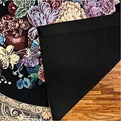 billige Jacquard vevde gobeliner-jacquard vevd billedvev gobelin aubusson veggkunst hengende stor billedvev reproduksjonsvevstol bomullsvev kongelige roser belgisk billedvev (uten dusker og stang)