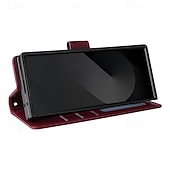お買い得  サムスン用ケース-電話 ケース 用途 サムスンのギャラクシー Zフォールド6 Z Fold 5 Z Fold 4 Z Fold 3 ウォレットカードケース スタンド付き 磁石バックル リストストラップ付き レトロ風 TPU PUレザー