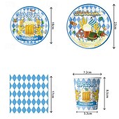 cheap Party Supplies-100 Count Paper Plates 7 inche OR 9 inche Dinner Paper Plates Dessert Paper Plates Ideal for oktoberfest oktoberfest theme Dinner and Dessert Plates